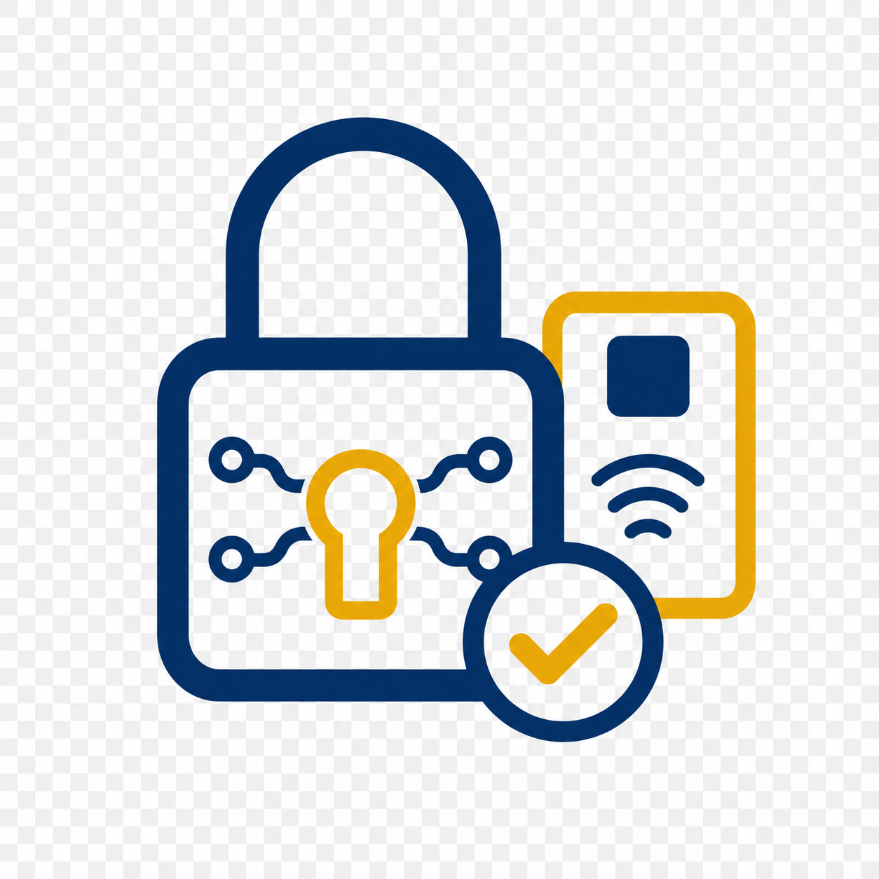 Electronic Lock Access Control Symbol