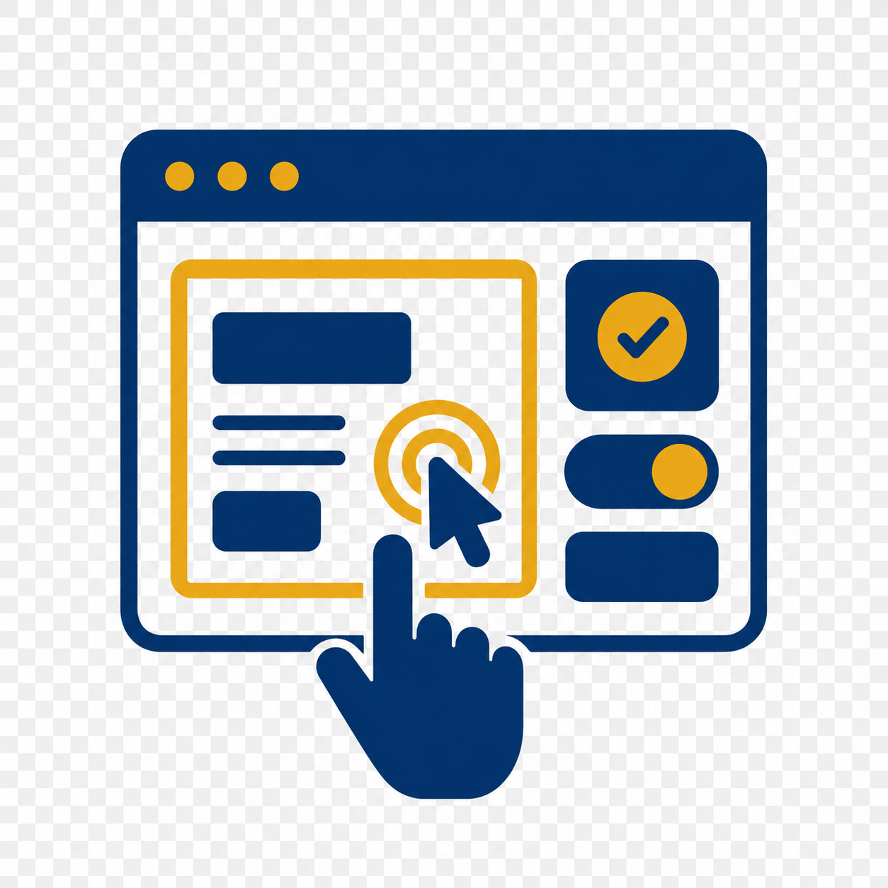 Interactive Web App Screen Icon